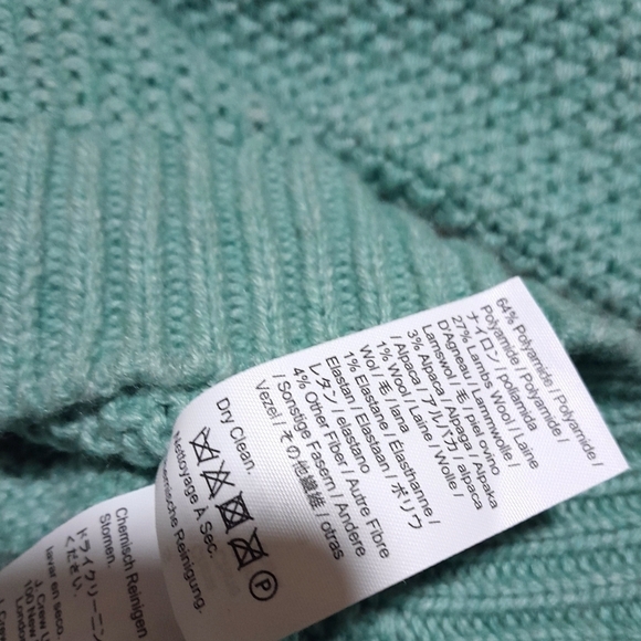 SOLD🔶️🔶️🔶J.Crew lambs wool alpaca blue aztec print long sleeve sweater  small - Picture 3 of 4